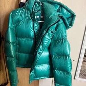 Aritzia superpuff Green Puffer Jacket